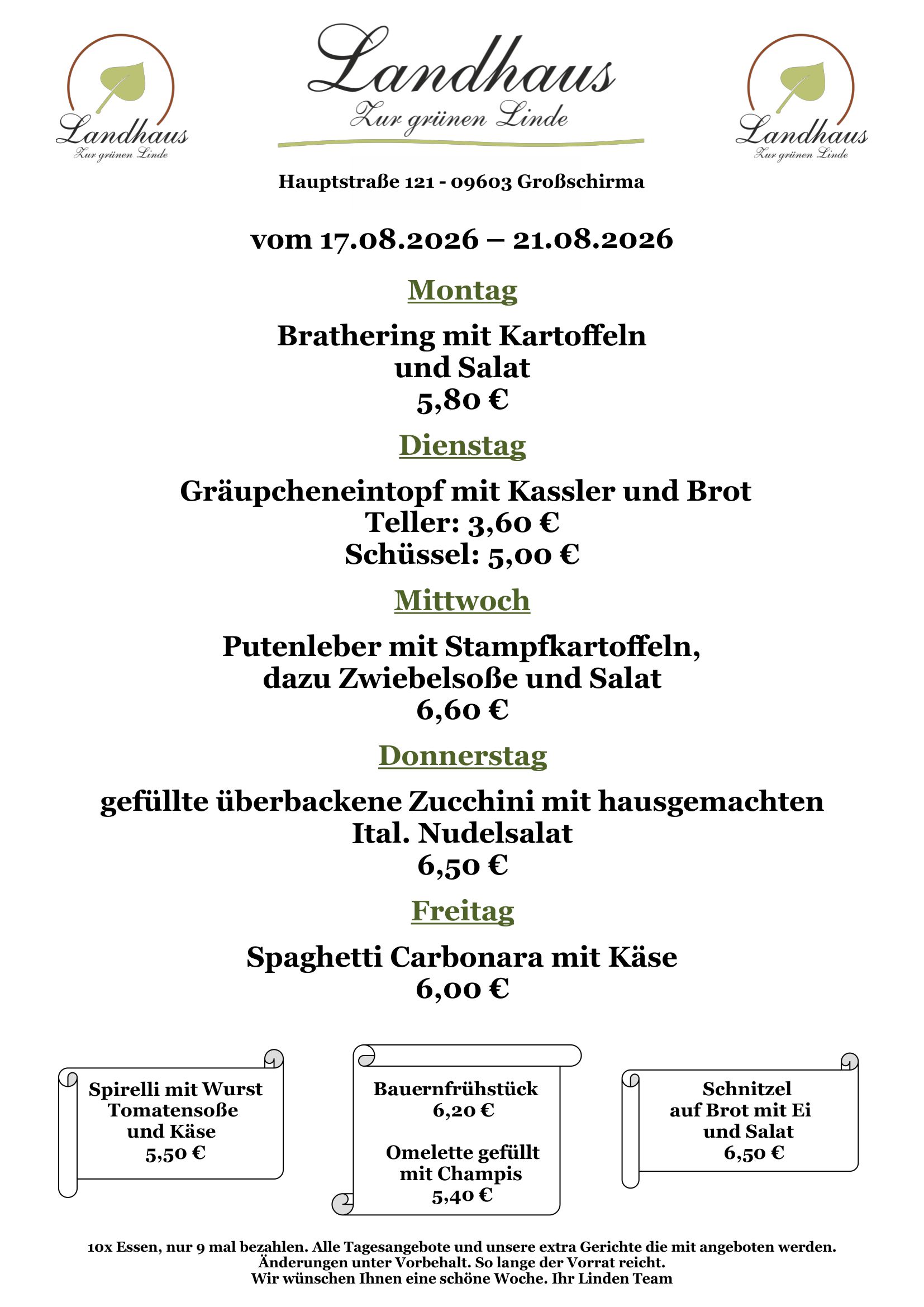 Wochenkarte-17.08.-21.08.26-Landhaus-zur-gruenen-Linde Wochenkarte-17.08.-21.08.26-Landhaus-zur-gruenen-Linde